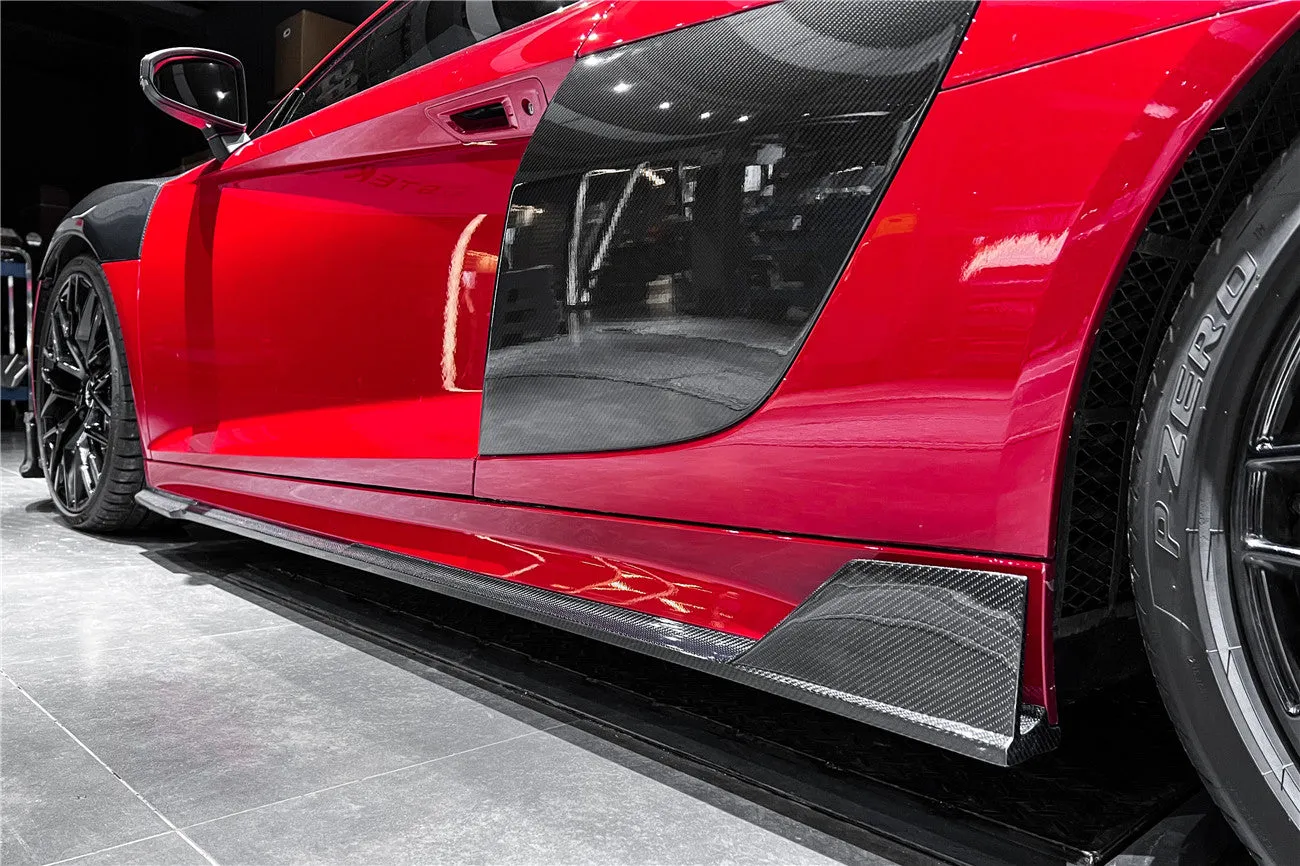 2016-2018 Audi R8 Coupe iMP Performance Carbon Fiber Side Skirts Under Board