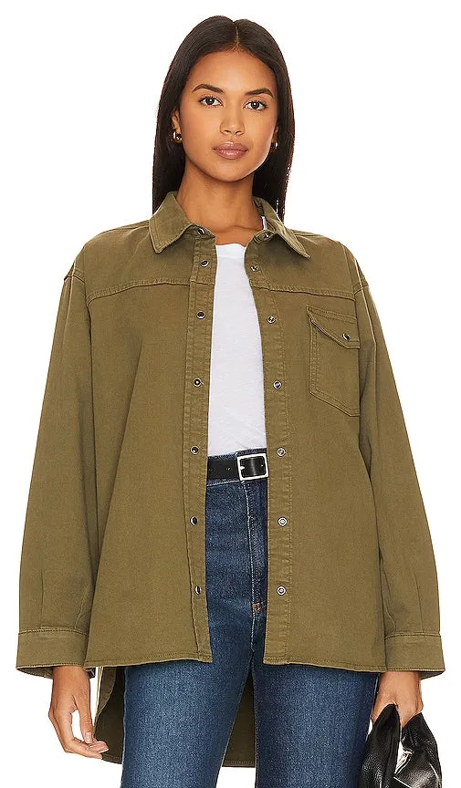 ANINE BING Simon Shirt in Olive
