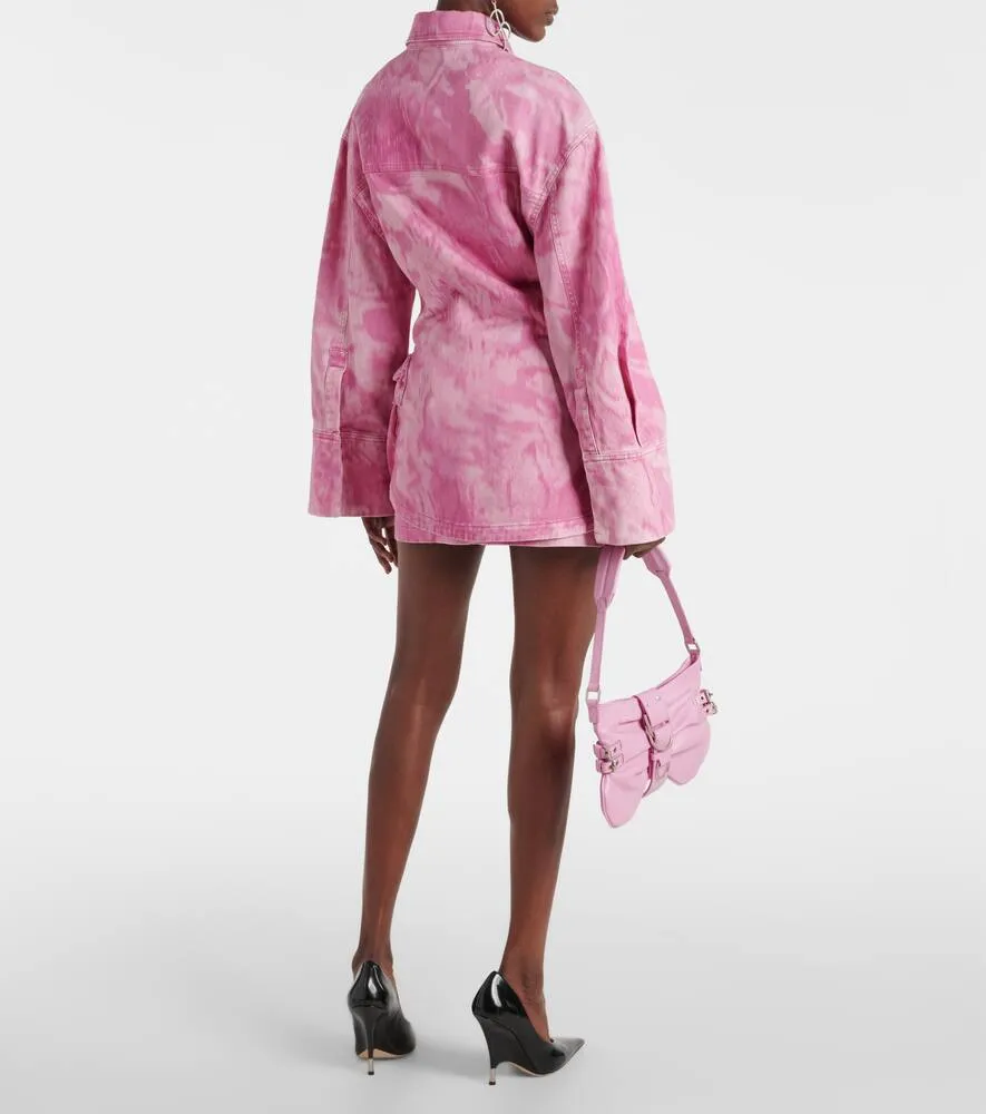 Blumarine Camouflage denim cargo jacket