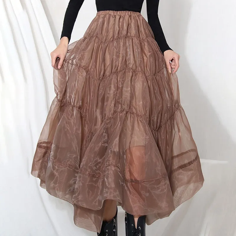 Charming Ruffle Midi Skirt