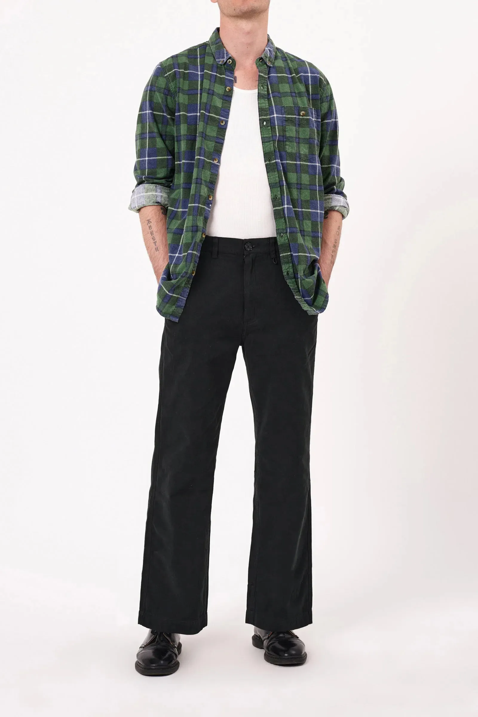 CHECK FLANNEL SHIRT | EMERALD