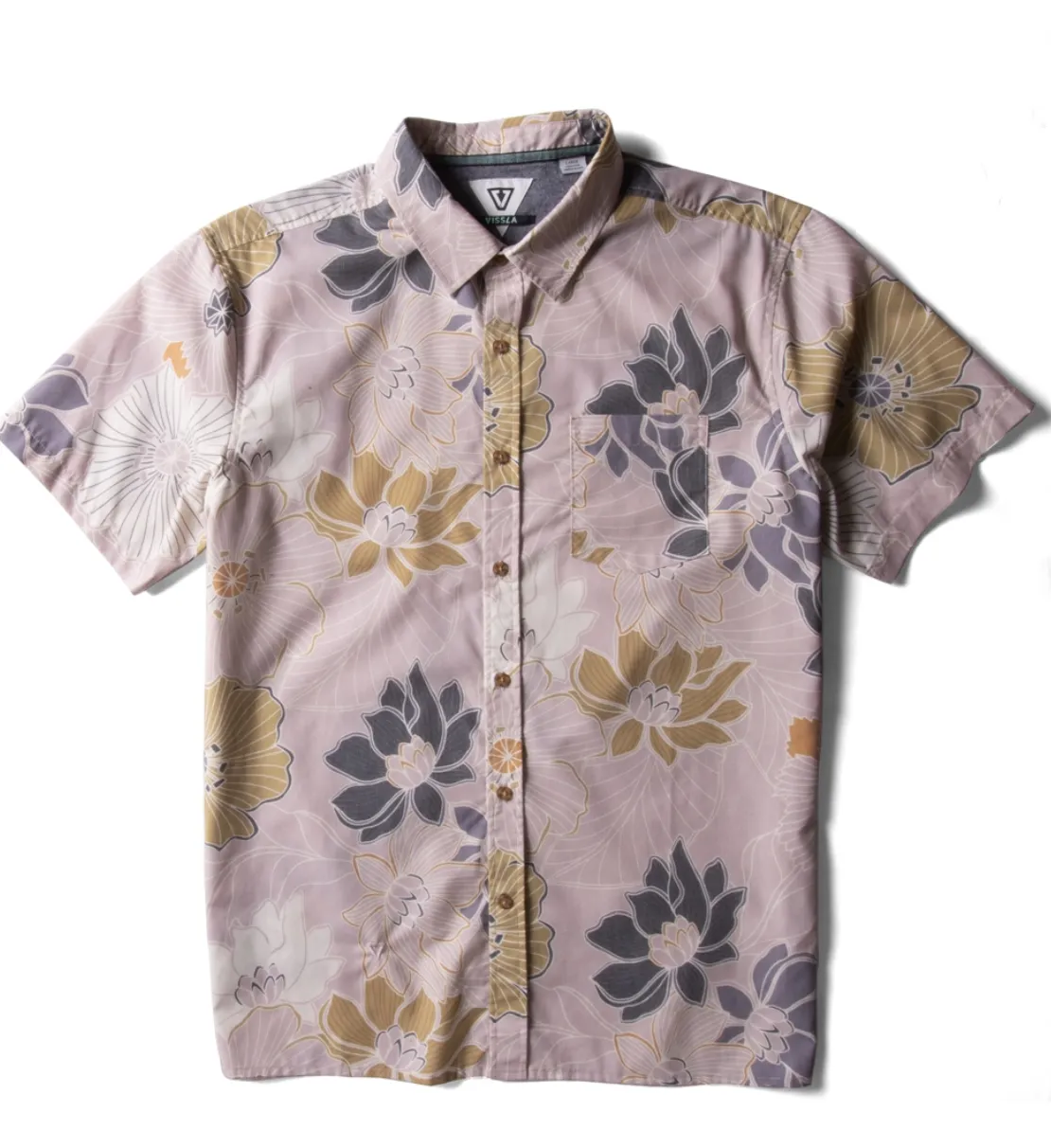 Chuns Eco Short Sleeve Button Up- Mauve