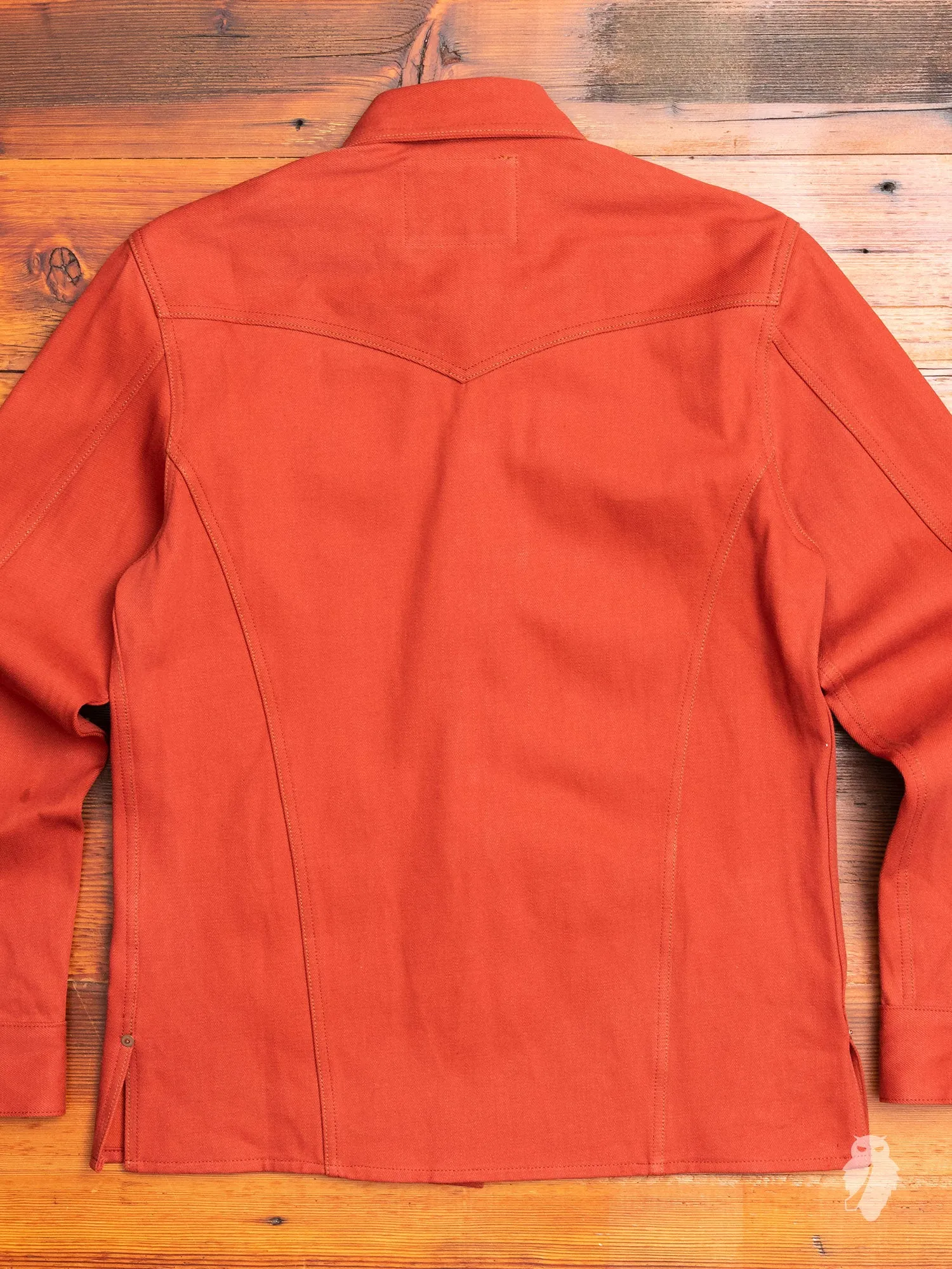 Eagle Rising Jacket in 13oz Brick Red Selvedge Denim