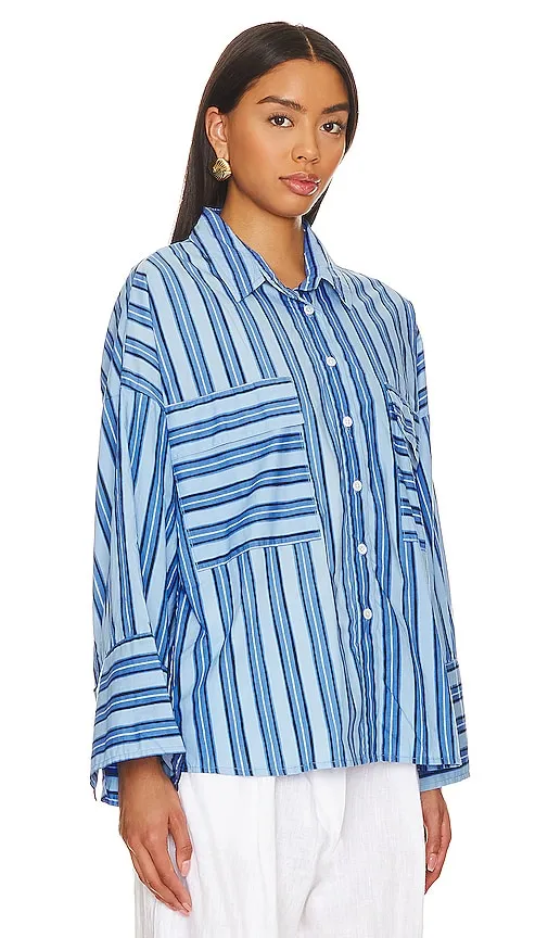 FAITHFULL THE BRAND Tasha Shirt in Blue