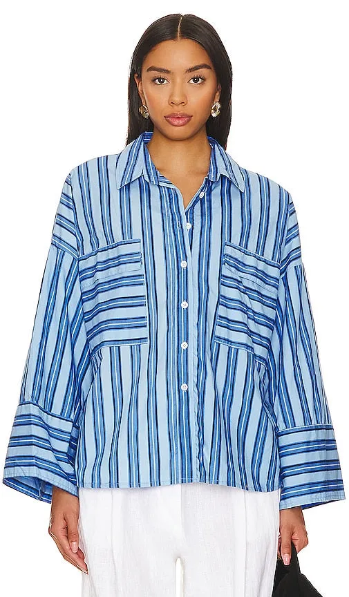 FAITHFULL THE BRAND Tasha Shirt in Blue