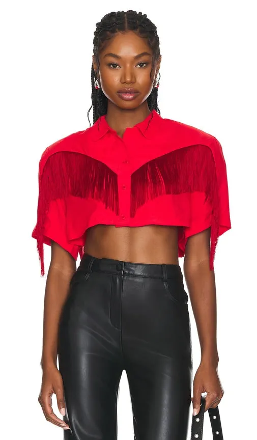 FIORUCCI Fringed Shirt in Red