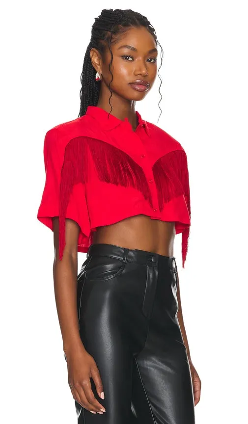 FIORUCCI Fringed Shirt in Red