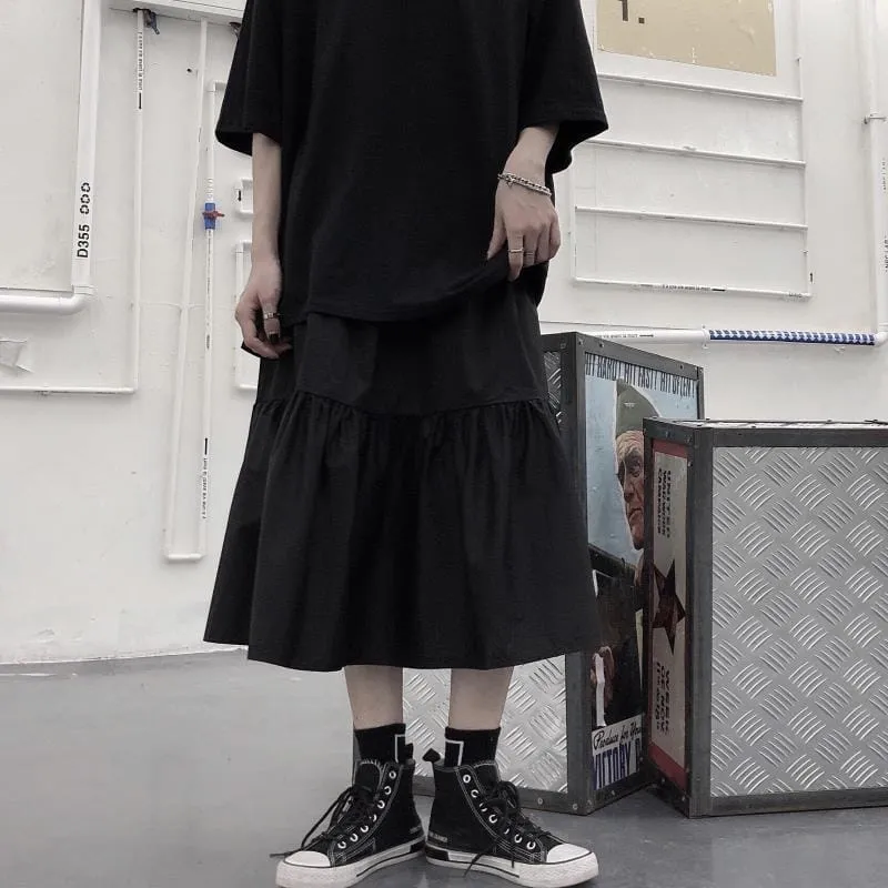 Harajuku Punk Gothic Black Long Skirts
