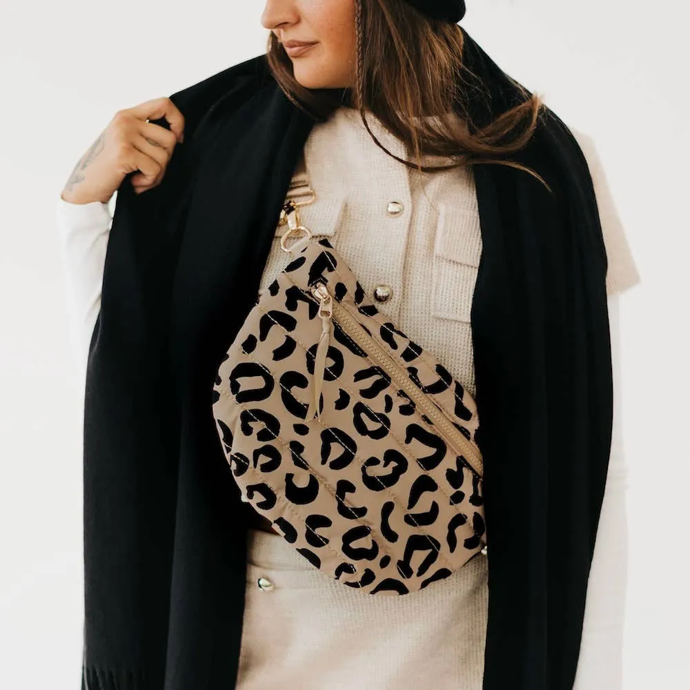 Jolie Puffer Belt Bag | Leopard