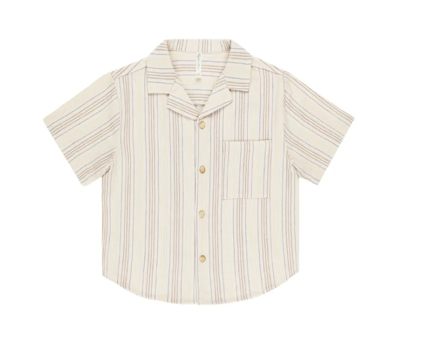 Lapel Collar Shirt - Summer Stripe