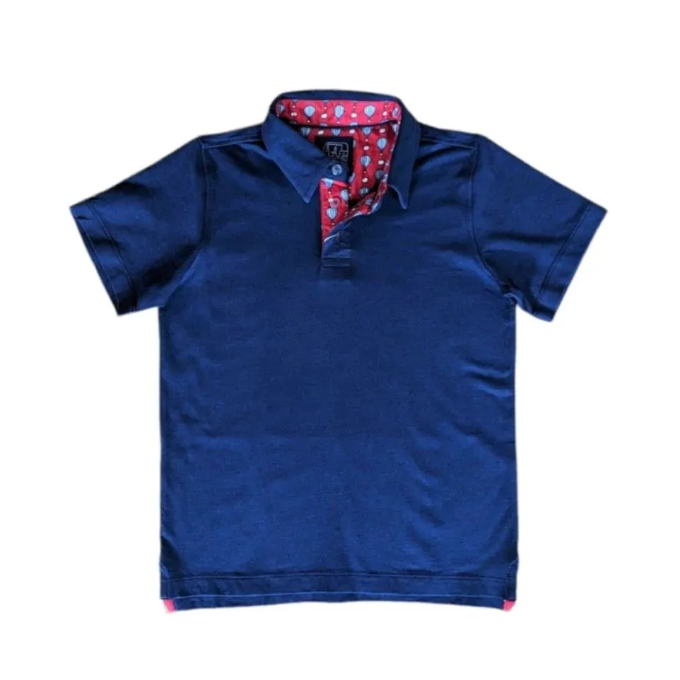 NAVY BLUE WITH HOT AIR BALLOON TRIM POLO