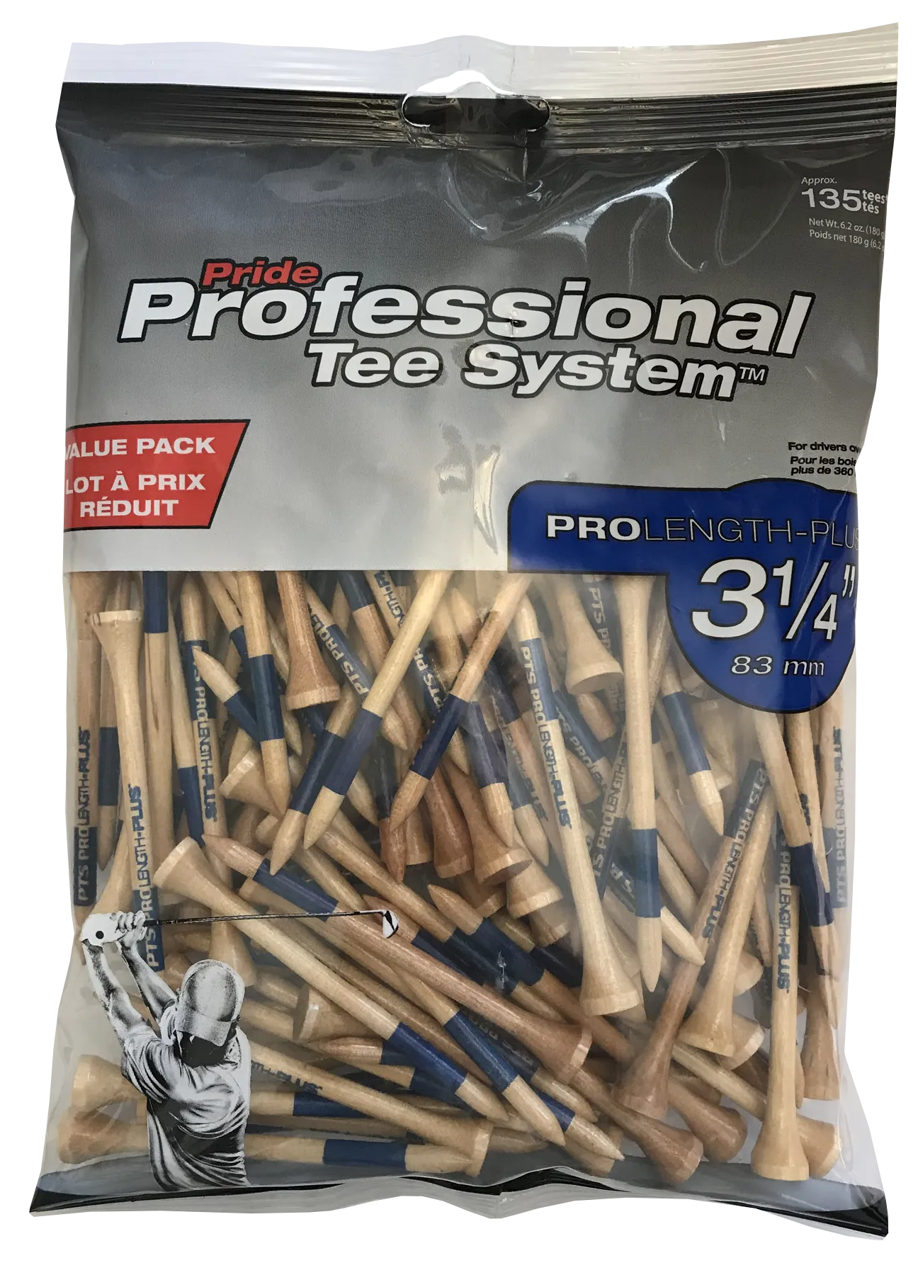 Professional Tee System™ (PTS)- 3 1/4" Wood Tees