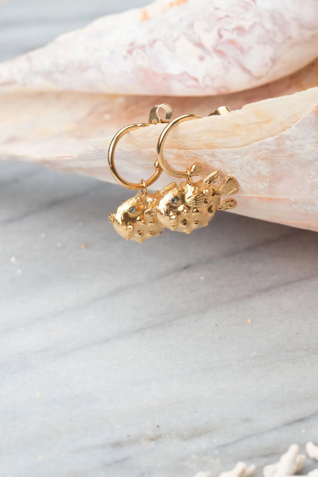 Puffer Fish Earrings