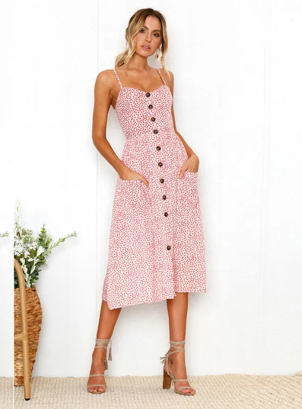 Sundress Sexy Casual Loose Vintage Ladies Beach Dresses